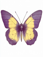 Fototapeta premium Clipart illustration butterfly digital artwork detailed wings soft gradient colors hand drawn botanical insect vintage inspired nature graphic entomology fine line sketch delicate symmetrical design