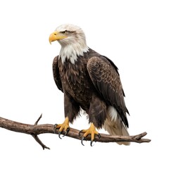 Obraz premium Majestic Bald Eagle Perched on a Branch