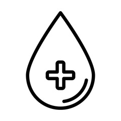 blood drop line icon