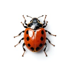Naklejka premium Close-up of a Ladybug on White Background