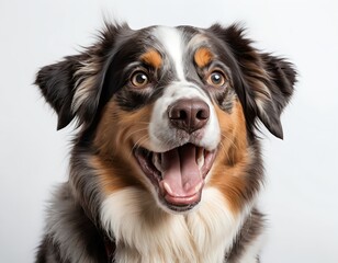 Happy Australian Shepherd Dog Portrait