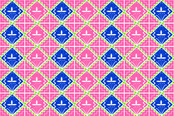 Hmong traditional clothes pattern background. Hmong colorful handmade pattern abstract.