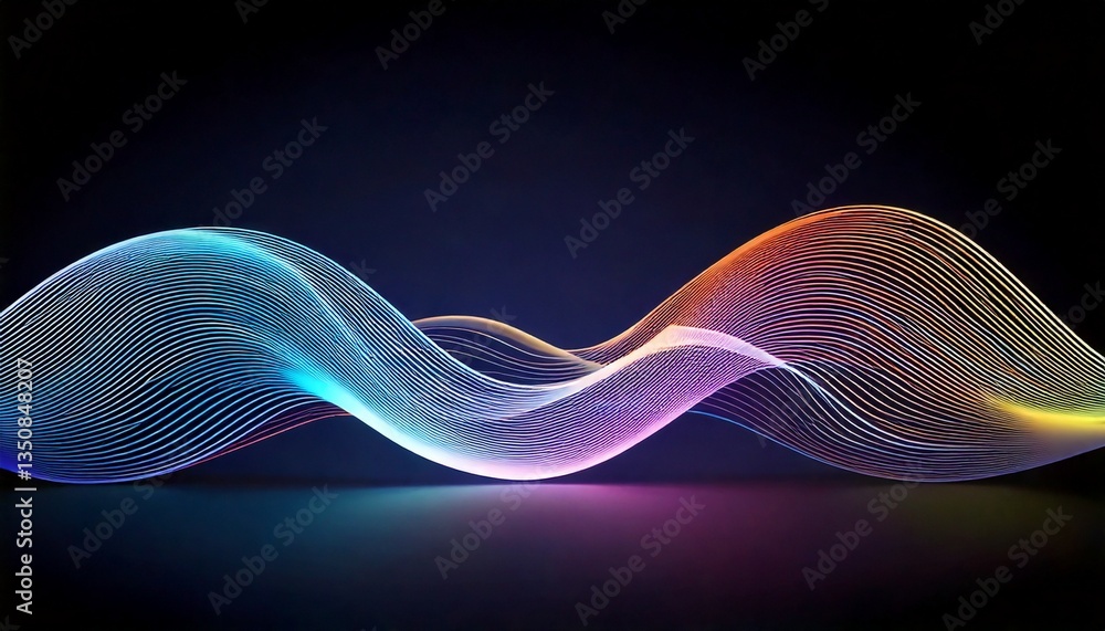 Poster a sleek, minimalist design with soft gradients and curved signal waves symbolizing wireless communic