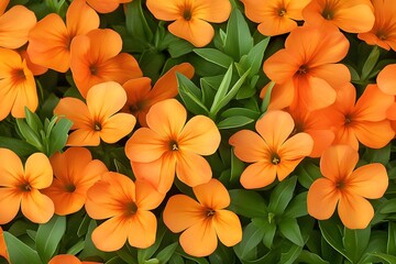 Obraz premium Vibrant Orange Flowers Close Up Bloom Botanical