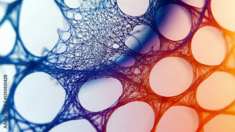Poster abstract networks: a visually captivating digital depiction of intricate networks, where lines and f