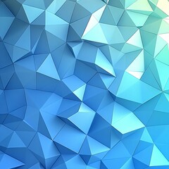 Fototapeta premium Abstract Geometric Pattern in Blue Tones with Triangular Shapes