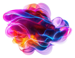 Obraz premium Vibrant Colorful Abstract Digital Wave Form on Black Background