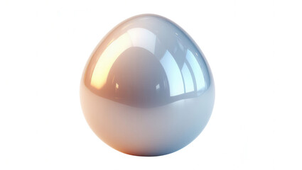Obraz premium Polished metal egg design studio space 3d render creative environment close-up view