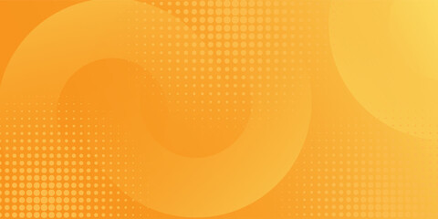 abstract yellow background with circular shapes and halftone composition. vector illustration