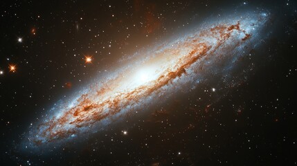 Obraz premium NGC 4565: The Needle Galaxy, a Stunning Spiral Galaxy