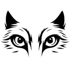 Wolf eye silhouette