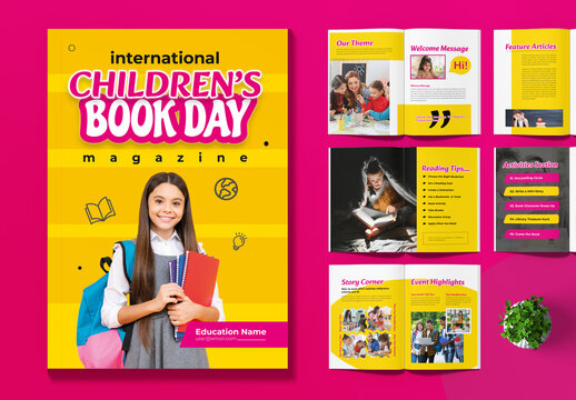 Colorful International Childrens Book Framework Design