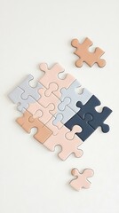 Obraz premium Pastel Puzzle Solution.