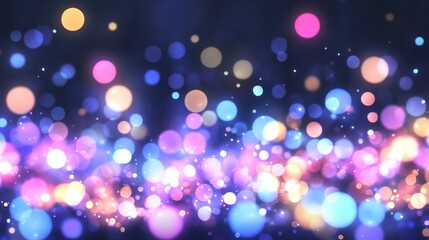 Abstract Colorful Lights Bokeh Background