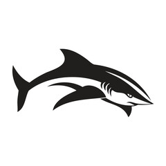Fototapeta premium Bold and Dynamic Shark Clipart Logo Vector