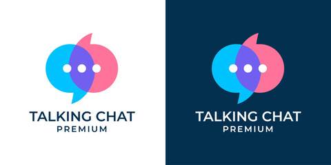 Chat quote mark icon vector illustration. Chat talk logo design suitable for technology, business, internet, app, mobile. Bubble speech logo vector.