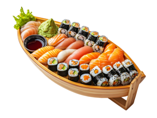 Wooden Sushi Boat Display