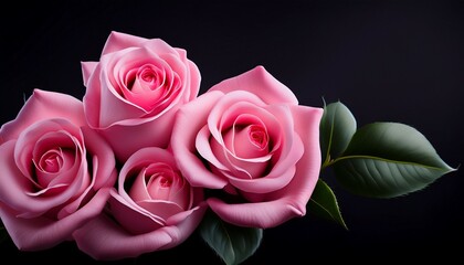 Fototapeta premium purple roses on black