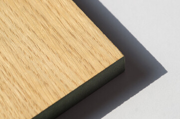 Close up Laminate Flooring on white background.vinyl tiles