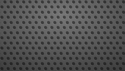 Gray metal grid background. Gray black steel material circle mesh.