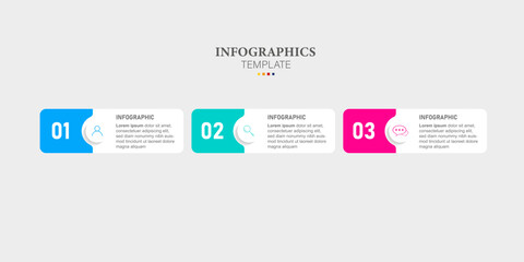 Presentation business infographic template vector with 3 options