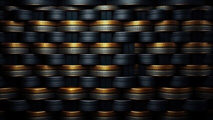 image of an intricate basket weave pattern 