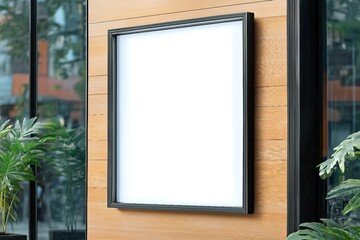 Mockup of Blank photo frames on the wall for your design