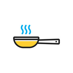Multi color icon for frying pan