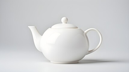 Elegant White Ceramic Teapot Modern Kitchenware Home Decor Tea Time