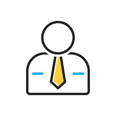 Multi color icon for male