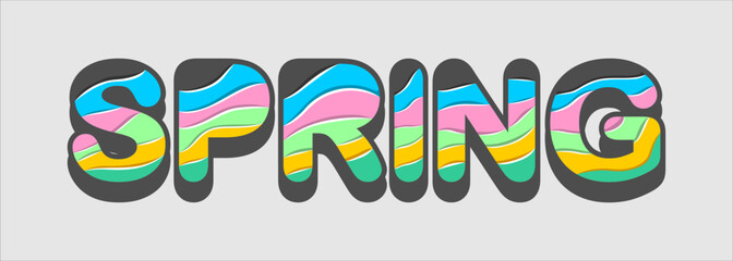 SPRING typography art design illustration