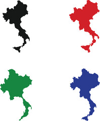 Obraz premium Thailand map icon set vector illustration