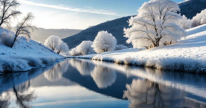 Lovely bright day during the winter season