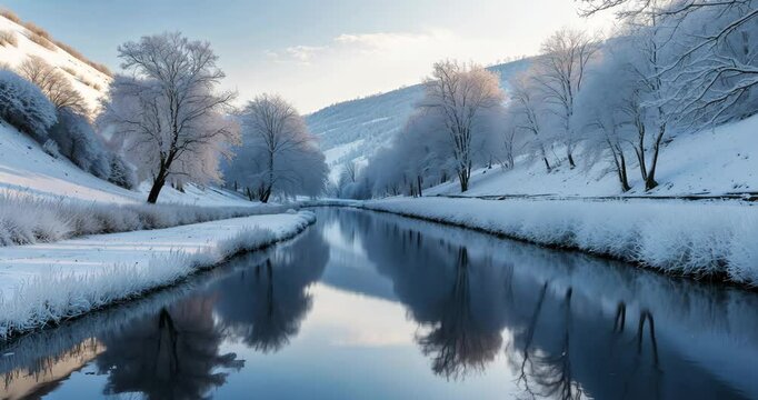 Lovely bright day during the winter season.
