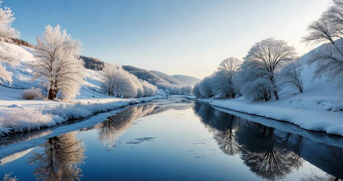 Gorgeous bright day during the winter season