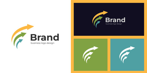 Vector arrow fast logo design concept, Arrow right icon for financial, logistic delivery logo template