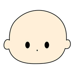 シンプル表情　色付き