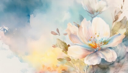 Fototapeta premium Arrivée du printemps, illustration de fond élégante et abstraite