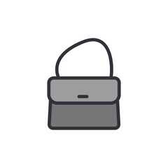 Handbag colored icons, minimalist vector illustration ,simple transparent graphic element .Isolated on white background