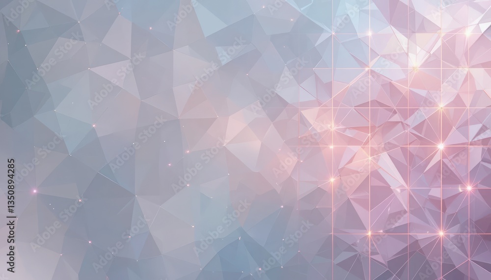Poster abstract geometric patterns digital art background design soft colors high-tech environment modern a
