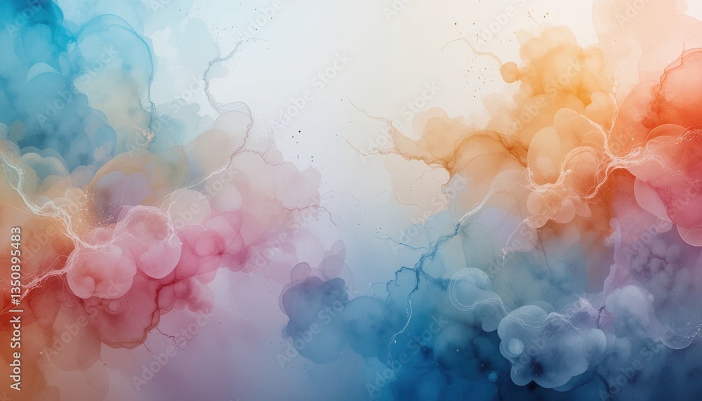 Aufkleber abstract colorful clouds creation digital art studio background design vibrant environment artistic 