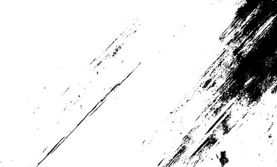 Diagonal Black Brushstroke Abstract Texture with Distressed Edges for Artistic Backgrounds