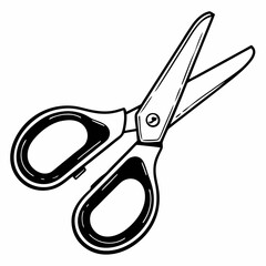 Pair of Scissors Black Vector