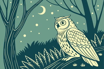 39 Mystical owl portrait, enchanted forest, glowing fireflies, magical atmosphere, twinkling fairy lights, dark teal background, golden hour lighting, detailed feathers, wide-eyed expression, nocturna