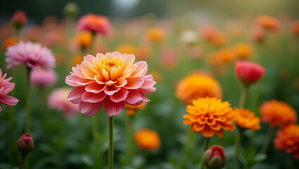 Beautiful variety of blooming flowers in garden showcasing botanical diversity and natural beauty as background concept. concept as Beautiful variety of blooming flowers in garden showcasing botanical