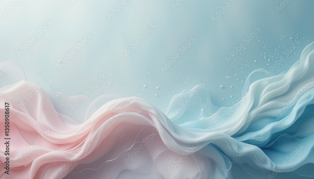 Poster fluid motion artwork abstract background digital art soft color palette ethereal atmosphere contempo