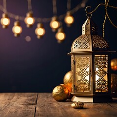Warm light spills from a lantern casting a soft glow on the surrounding tealights