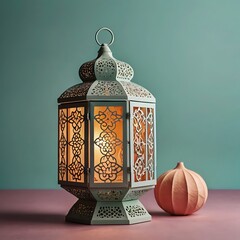 Warm light spills from a lantern casting a soft glow on the surrounding tealights