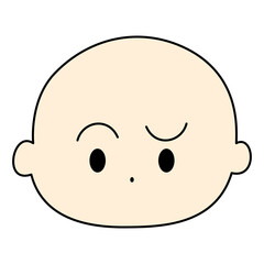 Fototapeta premium シンプル考えている眉 色付き