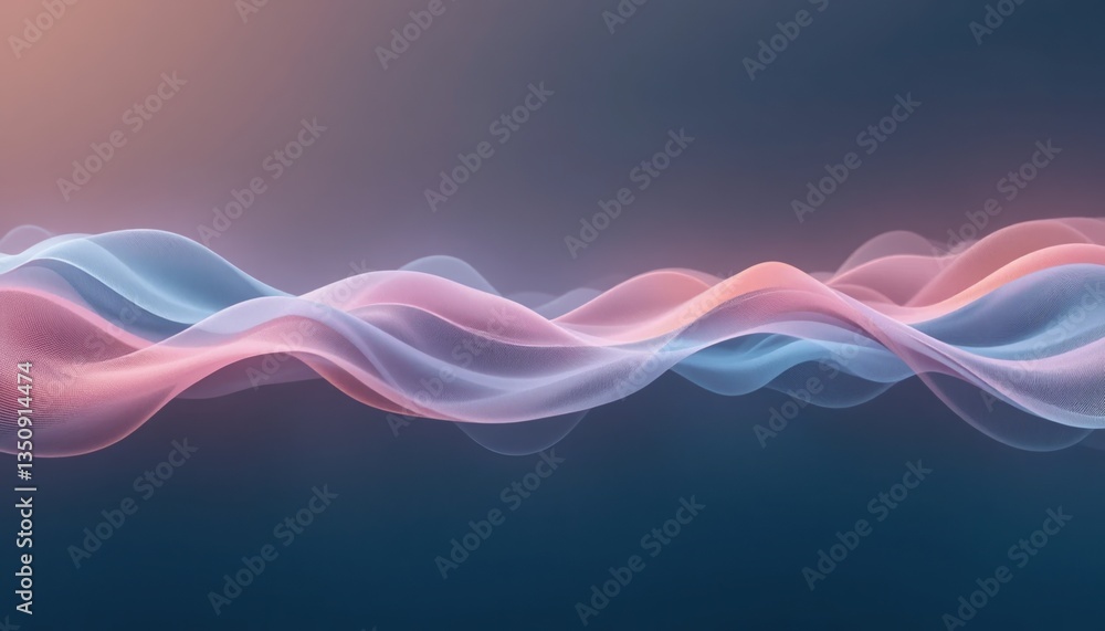 Poster dynamic waves of colorful light flowing across the screen digital art abstract background vibrant en
